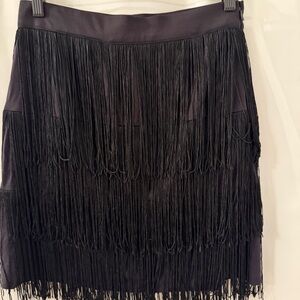 Trouvé Black Tassel Mini Skirt size S